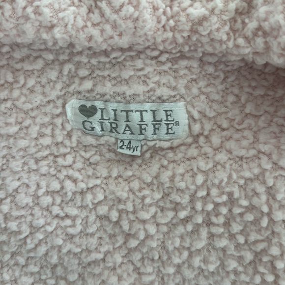 Little Giraffe Cozy Pink Sherpa Robe size 2-4 - Picture 5 of 9